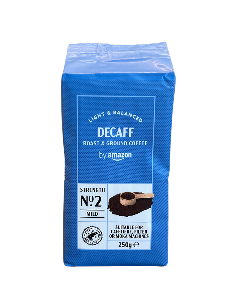 Amazon Light & Balanced Decaff Ground Coffee Strength 2 – Bester günstiger entkoffeinierter Kaffee