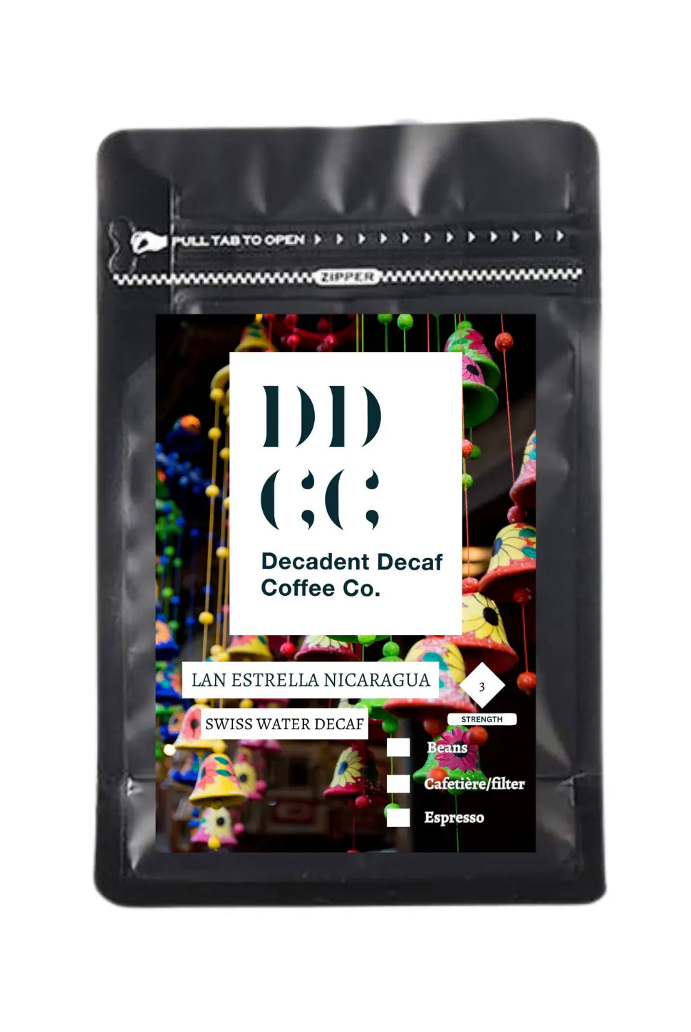 Nicaragua Decaffeinated Coffee - Swiss Water Decaf Coffee Process - Strenght 3 - Decadent Decaf Decadent Decaf