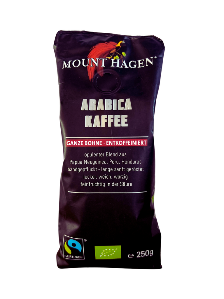 Mount Hagen Arabica Kaffee Entkoffeiniert Fairtrade Bio –  Bester koffeinfreier Fairtrade Kaffee