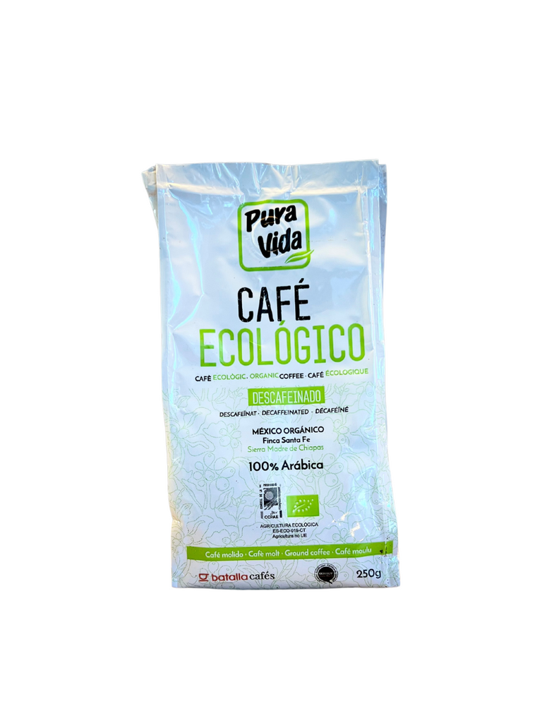 Café descafeinado Pura Vida Café Ecológico México