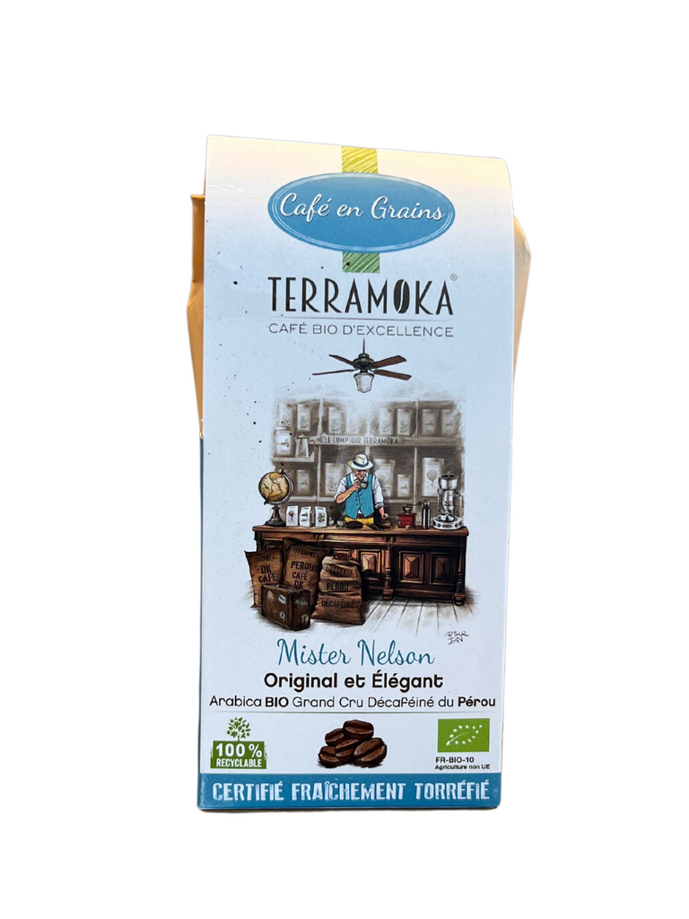 Caffé décaféiné Terramoka Mister Nelson Grand Cru Peru Organic – plus agréable avec le filtre V60 