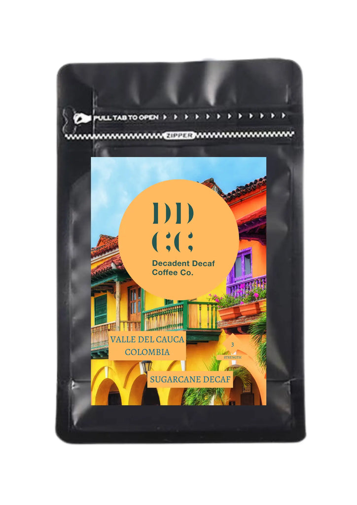 Colombian sugarcane decaf coffee