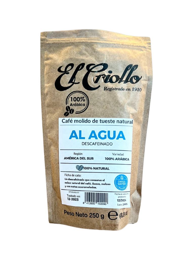 Café El Criollo América del Sur Al Agua Descafeinado