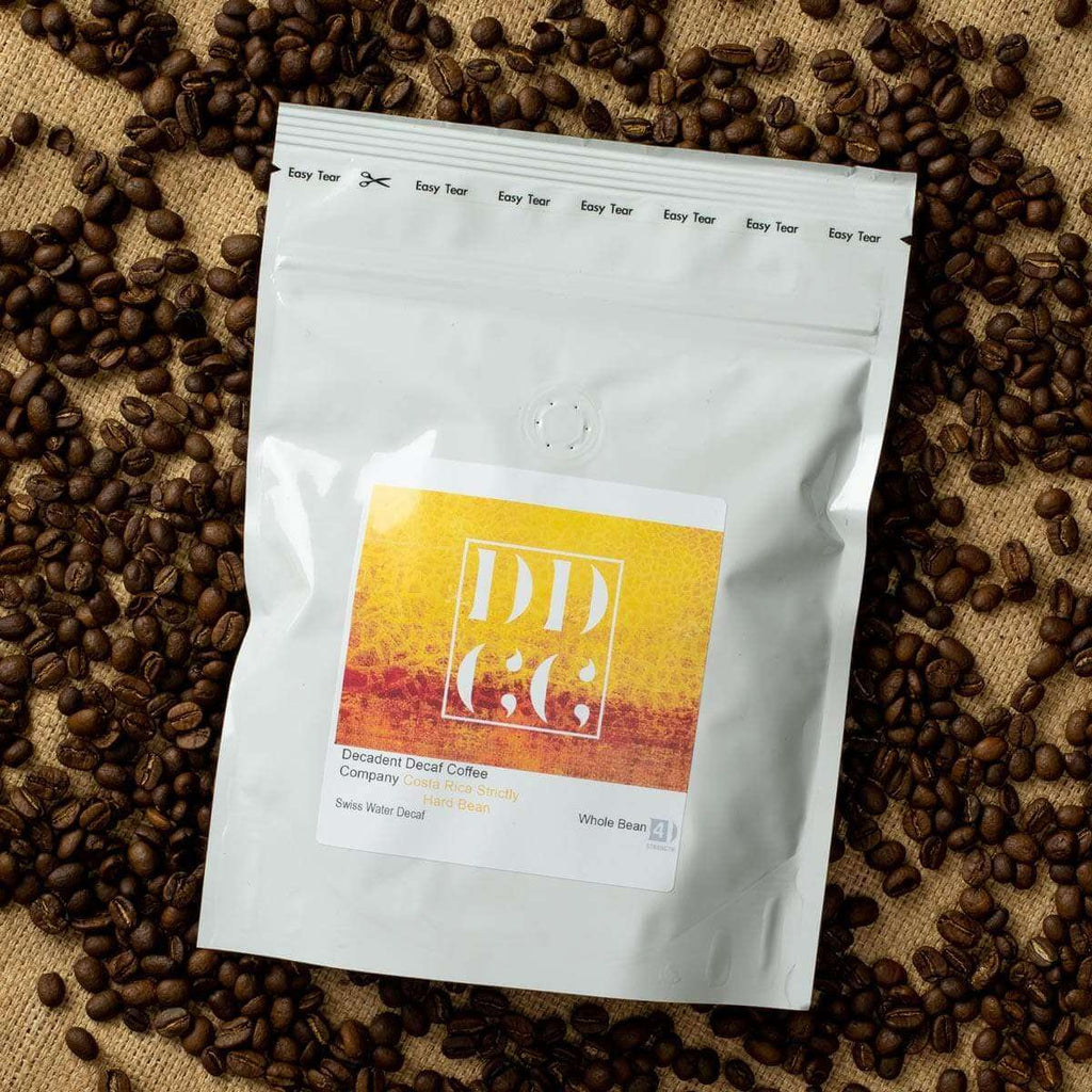 Costa Rica Decaffeinated Decaf Coffee - Swiss Water Decaf Coffee - Beans and Ground - Decadent Decaf
