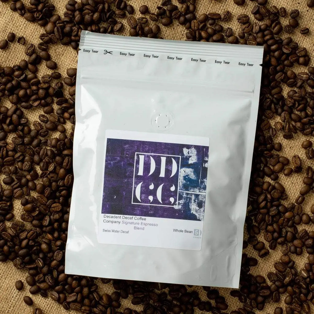 Espresso Decaf Decaffeinated Coffee - Swiss Water Decaf - Beans and Ground - Decadent Decaf