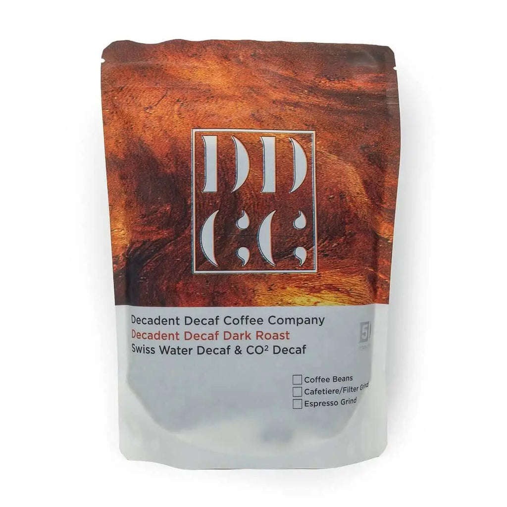 Dark Roast Decaf Decaffeinated Coffee - Swiss Water Decaf - Beans and Ground